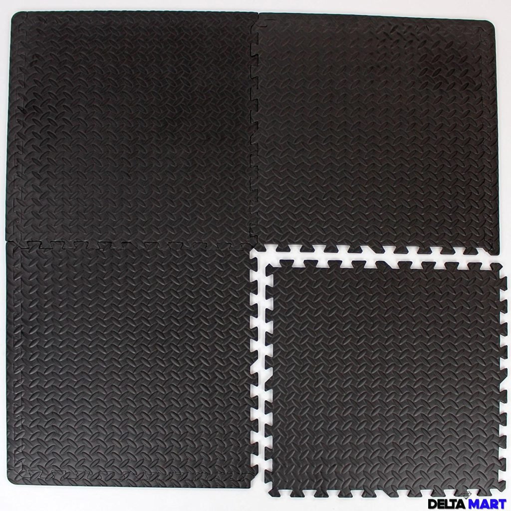 INTERLOCKING FLOOR MAT 60 X 60 CM X 6MM Rubber Stable Mats UK Gym