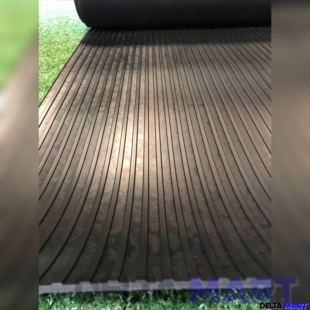 Wide Ribbed Rubber Flooring Rolls (Varies in Sizes) 1.5m wide x 5mm Horsebox flooring Rubber