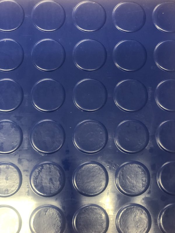 PVC Rubber Sheet Coin Top Design In Blue Colour
