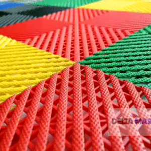 Interlocking floor tiles