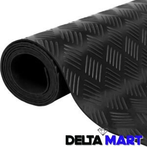 Anti-Slip 5 Bar Checker Rubber Flooring Roll – 3mm Thick