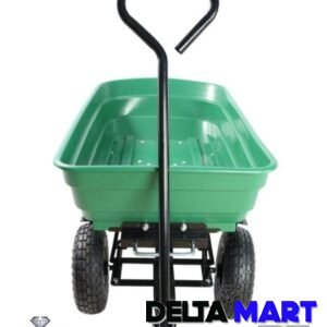Heavy Duty 75L Garden Dump Cart Trolley 200kg Capacity 4 Wheel Utility Wagon