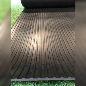 Wide Ribbed Rubber Flooring Rolls (Varies in Sizes) 1.2m wide x 5mm
