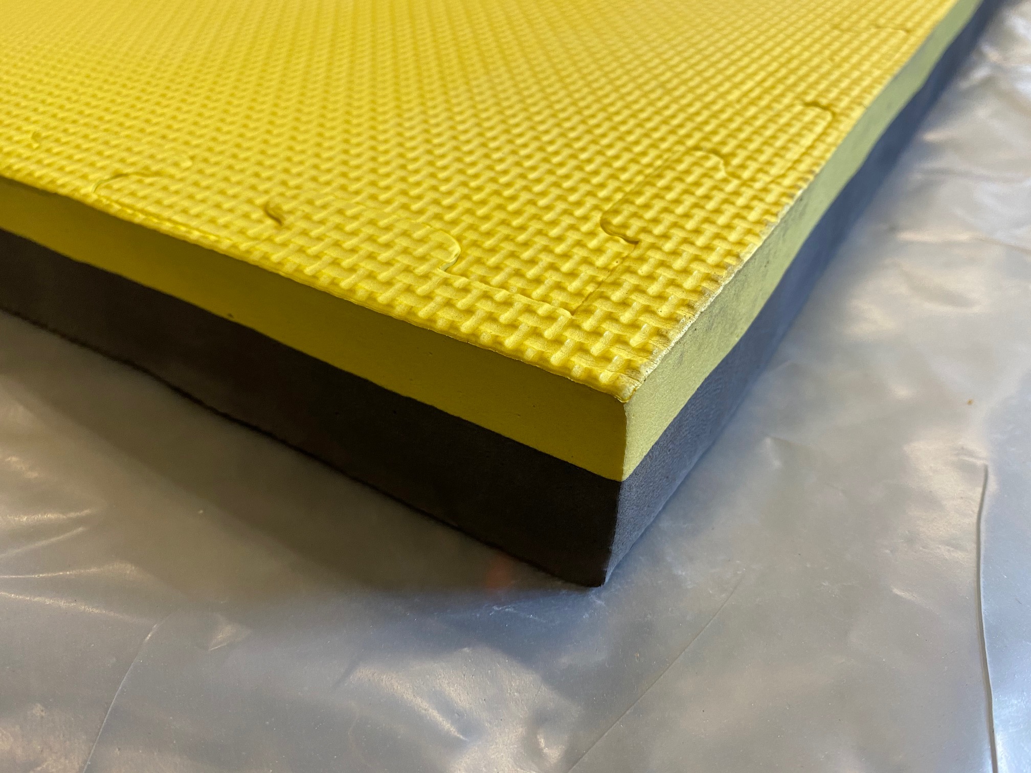 Eva Soft Gym Mats | Multi-Purpose EVA Foam Mat Yellow and Black 1mx1mx20mm & 40mm