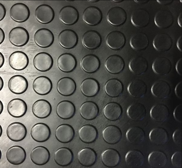 Coin Design Black Colour Rubber Flooring Rolls