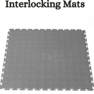 Grey Interlocking PVC Floor Tiles 460mm x 460mm x 5mm