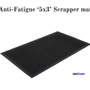 5ft x 3ft x 12mm Heavy Duty Rubber Scraper Mat
