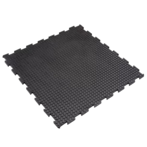 1m x 1m x 20mm coin top interlocking gym rubber tile with anti-slip surface for commercial gyms