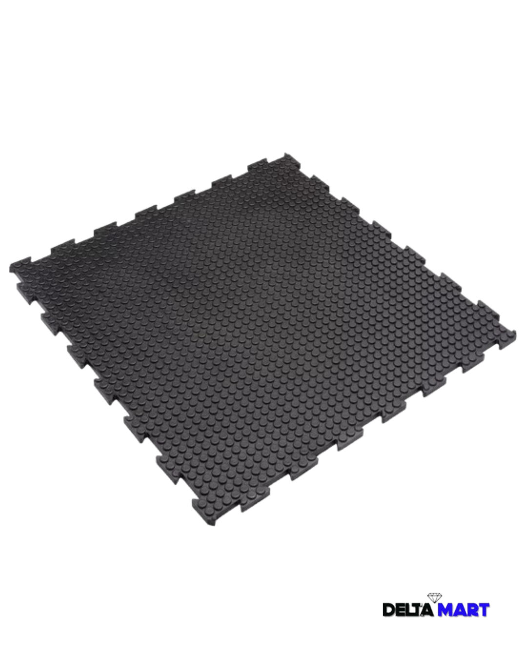 1m x 1m x 20mm coin top interlocking gym rubber tile with anti-slip surface for commercial gyms