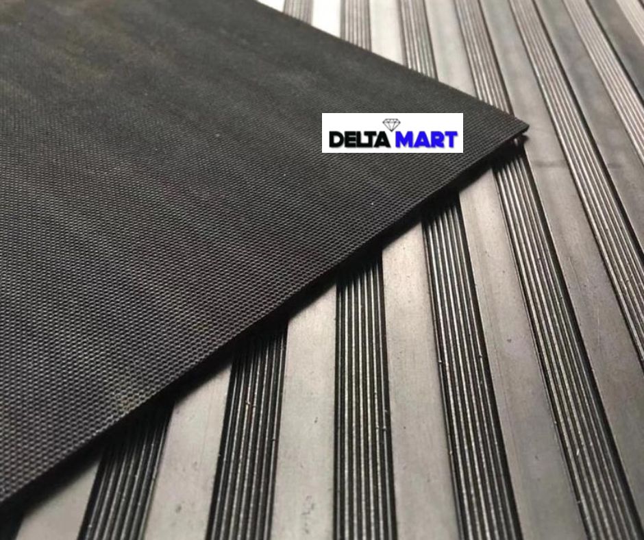 1.2m Wide American Ribbed Rubber Flooring Roll 3mm Thick