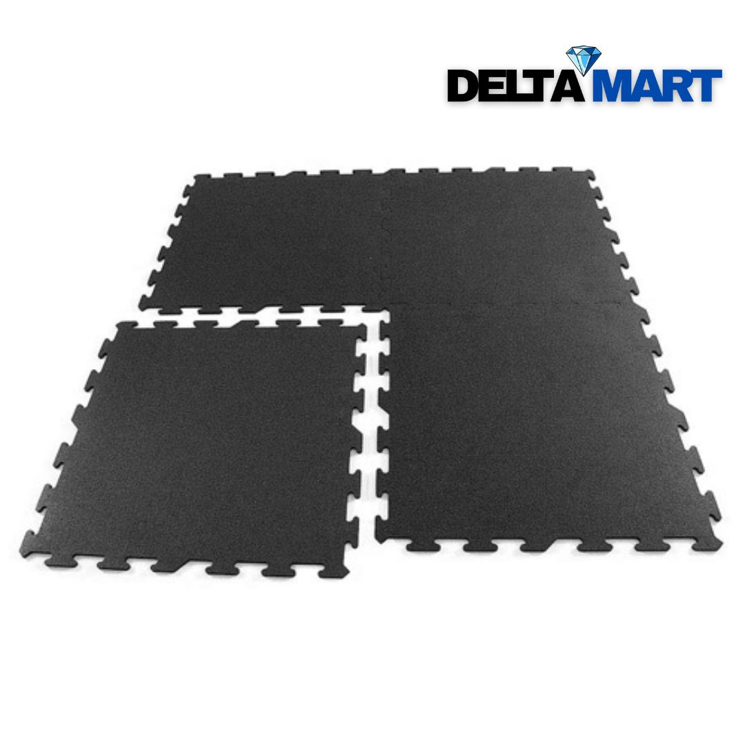 1m x 1m x 17mm interlocking aerobic top rubber gym flooring mat for commercial and home gyms