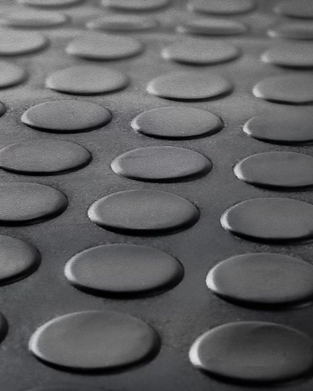 2m wide 5mm thick coin top rubber flooring roll available in 1m to 10m lengths