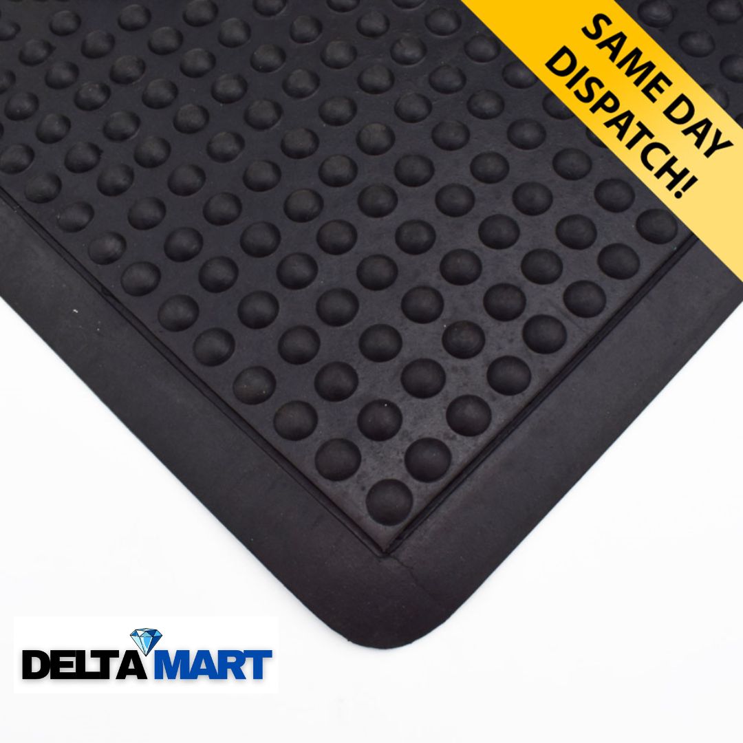 5ft x 3ft x 12mm Bubble Top Heavy Duty Rubber Mat