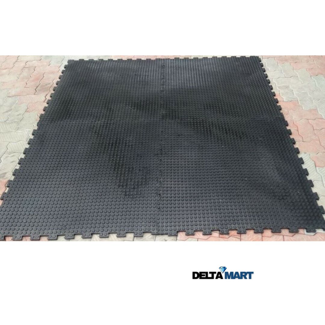 Interlocking Gym Rubber Tiles | 20mm Coin Top 1m x 1m - Image 5