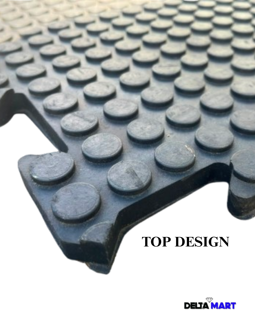 Interlocking Gym Rubber Tiles | 20mm Coin Top 1m x 1m - Image 2