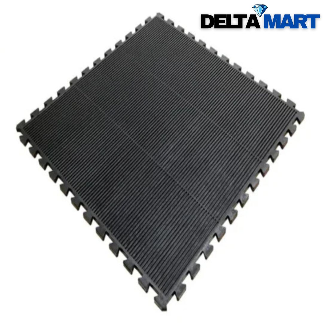 17mm Interlocking Rubber Gym Mat 1m x 1m – Amoebic Top - Image 4