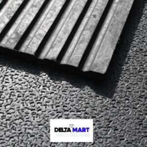 Heavy-duty Rubber Gym Mat with Amoeba anti-slip surface for home and commercial gyms.
