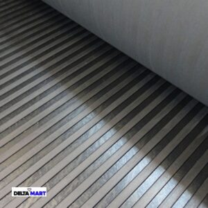 1.8m Wide Ribbed Rubber Flooring Roll 5mm Thick