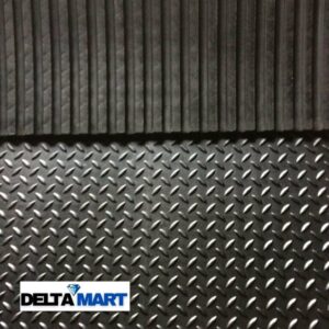Heavy Duty Rubber Gym Mat 6ft x 4ft Checker Diamond Design