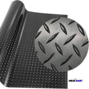 Checker/diamond plate Rubber Flooring Rolls 1.5m wide and 3mm
