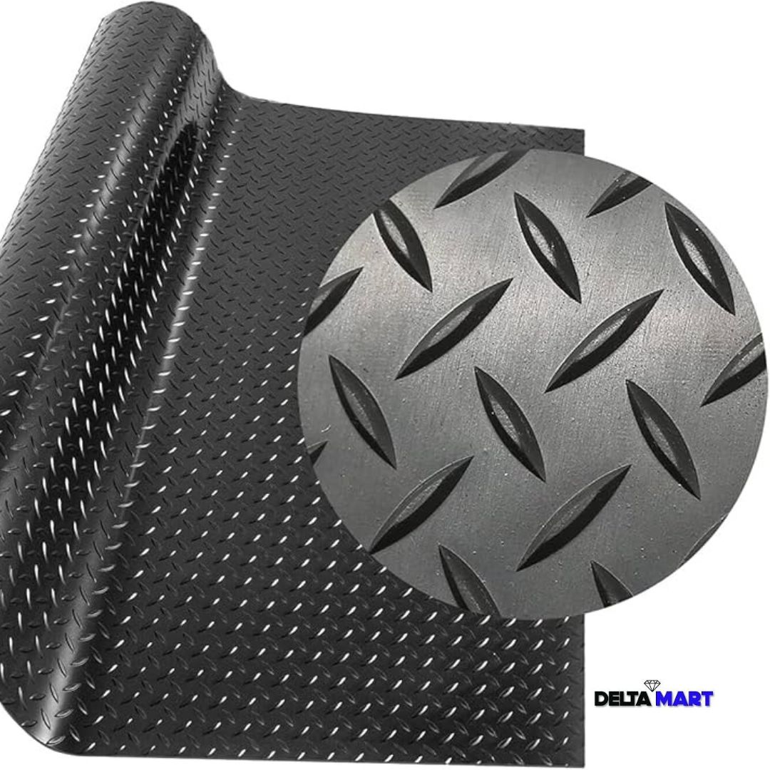 Checker/diamond plate Rubber Flooring Rolls 1.5m wide and 3mm