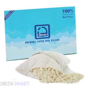 Shredded natural latex pillow 60x40cm with adjustable breathable filling