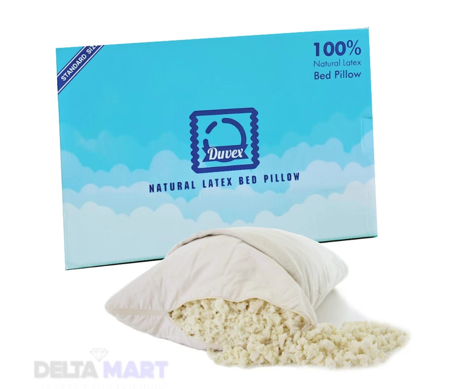 Shredded natural latex pillow 60x40cm with adjustable breathable filling