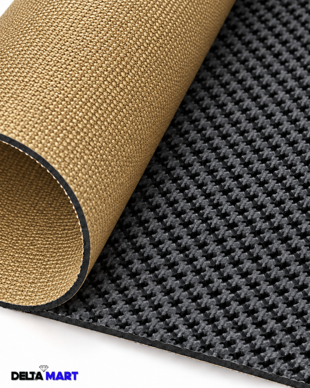 1.5m Wide × 6mm Grip Top Rubber Roll