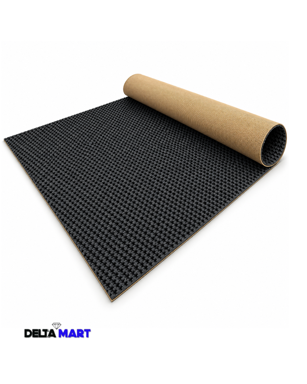 1.5m Wide × 6mm Grip Top Rubber Roll